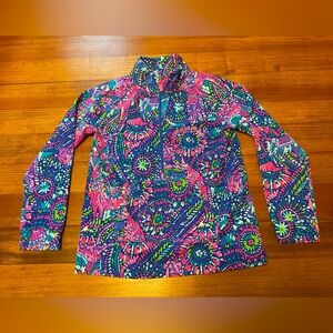 Lilly Pulitzer Girls Multicolor XL Size 12-14 Zip Up Sweatshirt